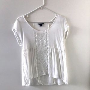 Embroidered babydoll tshirt